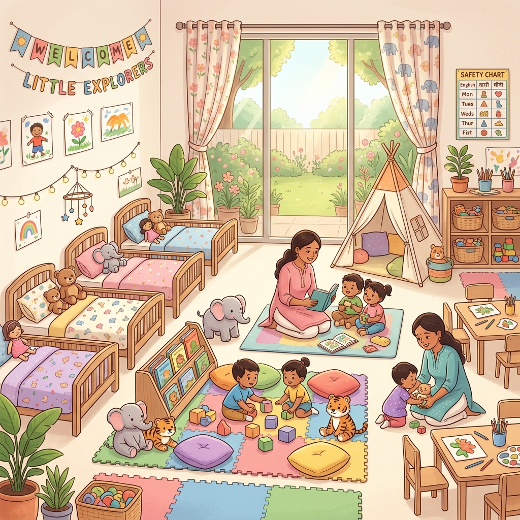 Smart Champs Pre Schools — Safe and loving Day Care room in Ayyappakkam Chennai