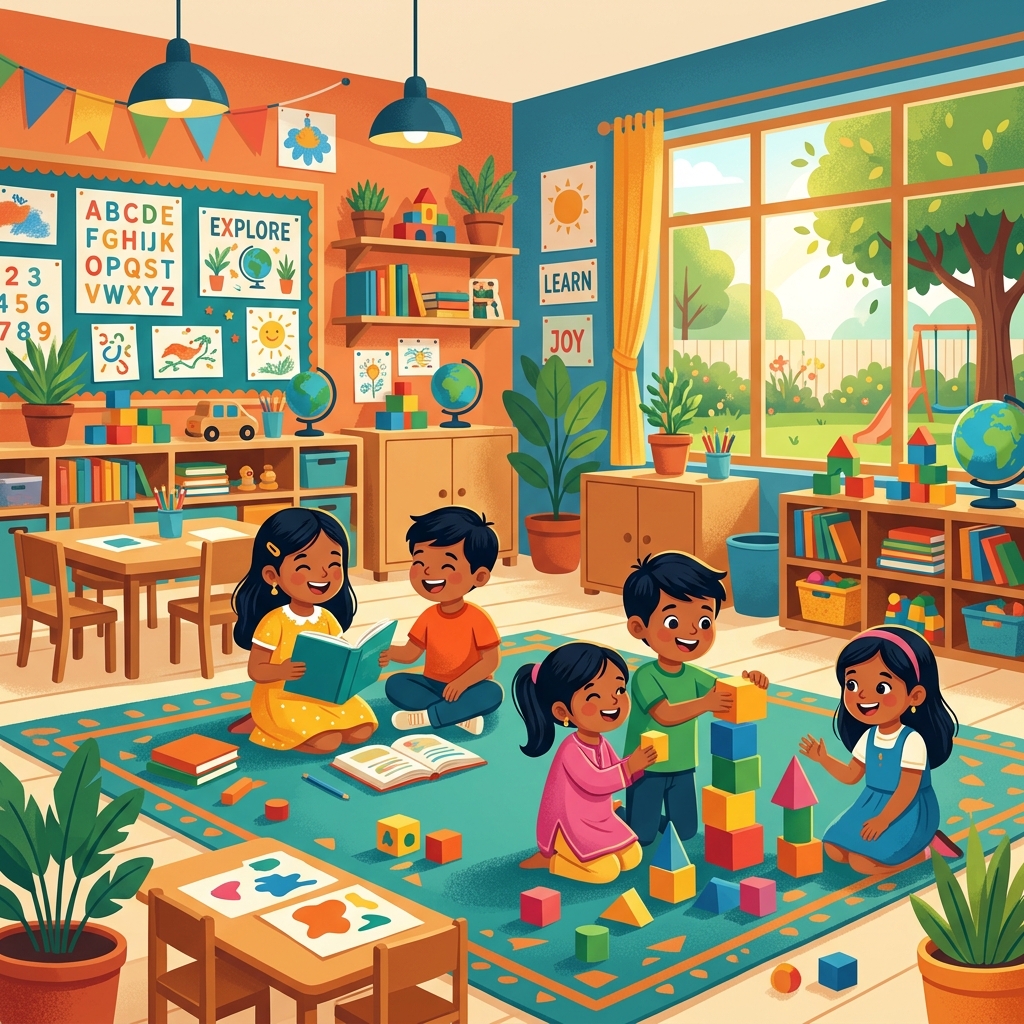 Smart Champs Pre Schools — LKG children building reading skills through joyful play